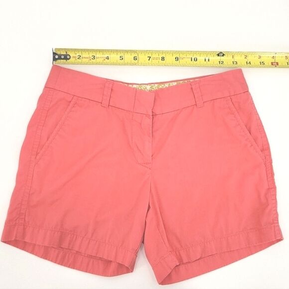 J Crew Weathered Broken-in Classic Twill Chino Shorts Womens Size 0 Salmon - Picture 9 of 11